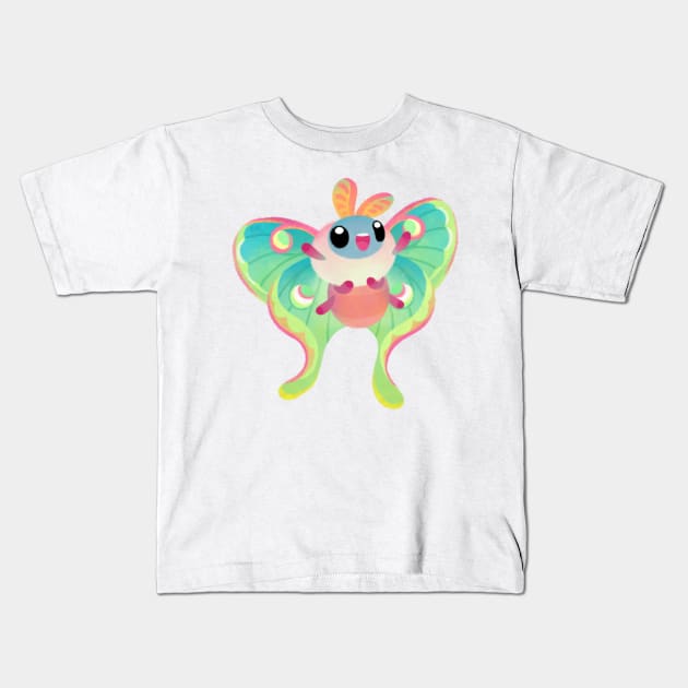 Luna moth Kids T-Shirt by pikaole